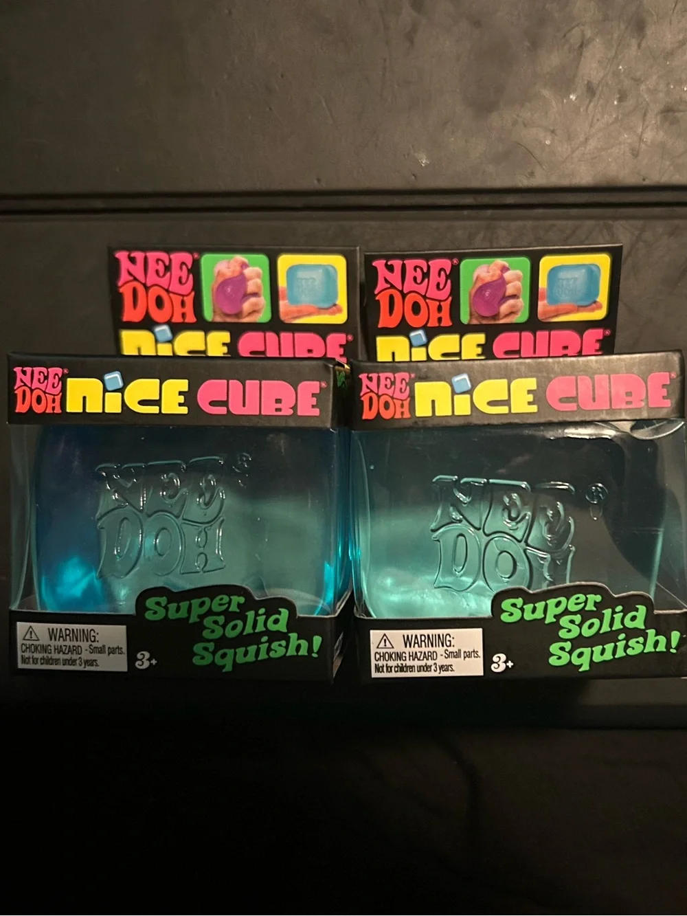 Blue Ice Cube Super Solid Squish - Nee Doh